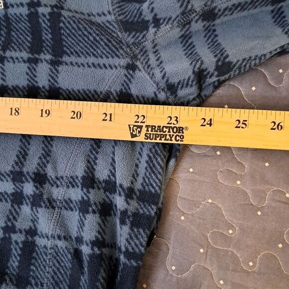 Columbia blue plaid 1/4 zip pull over sweater size large - Picture 6 of 6